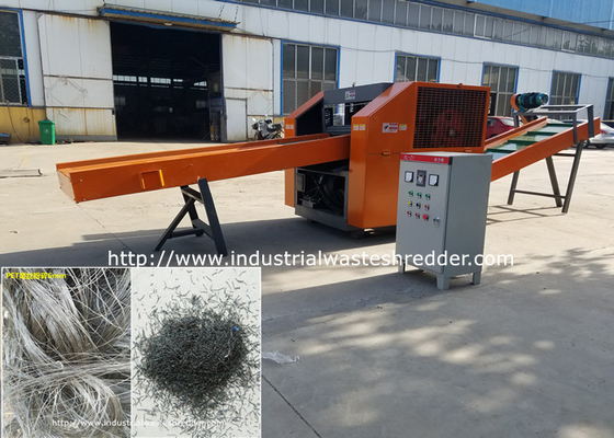 قیمت خوب دستگاه برش مواد زائد صنعتی فیبر PET تخلیه یکنواخت دستگاه برش فیبر PTT آنلاین